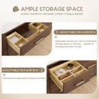 Meuble-lavabo Porto avec dessus en quartz blanc sans miroir