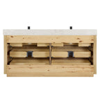 Meuble-lavabo Porto avec dessus en quartz blanc sans miroir