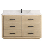 Meuble-lavabo Porto avec dessus en quartz blanc sans miroir