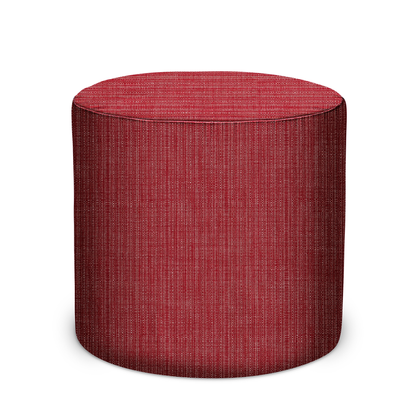 Pouf d'intérieur/extérieur en toile tissée Peter Dunham Textiles couleur rubis