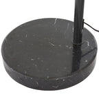 Lampadaire arqué réglable en acier Q-Max 81 avec abat-jour extra large et base en marbre