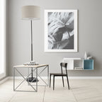 Lampadaire arqué réglable en acier Q-Max 81 avec abat-jour extra large et base en marbre