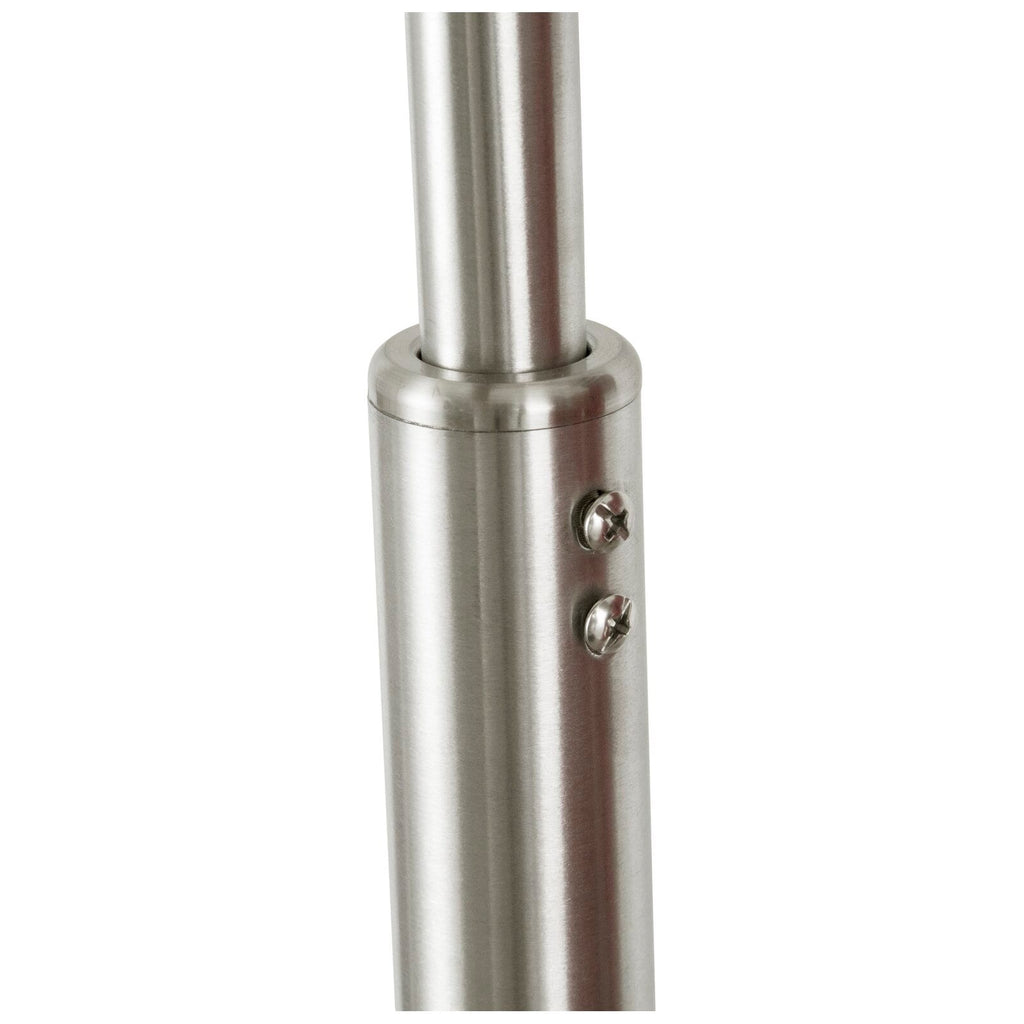 Lampadaire arqué réglable en acier Q-Max 81 avec abat-jour extra large et base en marbre