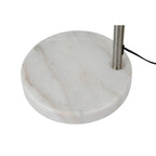 Lampadaire arqué réglable en acier Q-Max 81 avec abat-jour extra large et base en marbre
