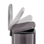 Poubelles rectangulaires Qualiazero de 13,2 gallons et deux de 1,3 gallon à pédale - Ensemble familial