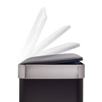 Poubelle de recyclage rectangulaire Qualiazero 16 gal (unité double 8 gal) - Acier inoxydable