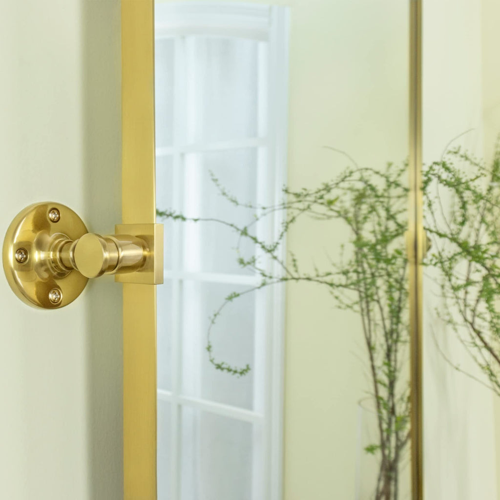 Miroir mural rectangulaire pivotant et inclinable en métal TEHOME Jonathan