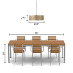 Lustre à 3 lumières River of Goods Bryar en laiton et cristal 23,5 W - 23,5 x 23,5 x 61,5