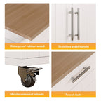 Îlot de cuisine roulant avec armoire de rangement