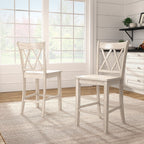 Chaises de comptoir Ronda à dossier double en X (lot de 2)