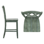 Chaises de comptoir Ronda à dossier double en X (lot de 2)