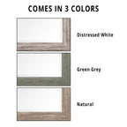 Miroir de sol rustique pleine longueur - 66 x 32 Miroir rectangulaire en bois pour salon, chambre à coucher