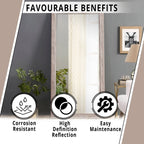 Miroir de sol rustique pleine longueur - 66 x 32 Miroir rectangulaire en bois pour salon, chambre à coucher