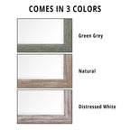 Miroir de sol rustique pleine longueur - 66 x 32 Miroir rectangulaire en bois pour salon, chambre à coucher