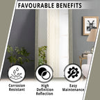 Miroir de sol rustique pleine longueur - 66 x 32 Miroir rectangulaire en bois pour salon, chambre à coucher