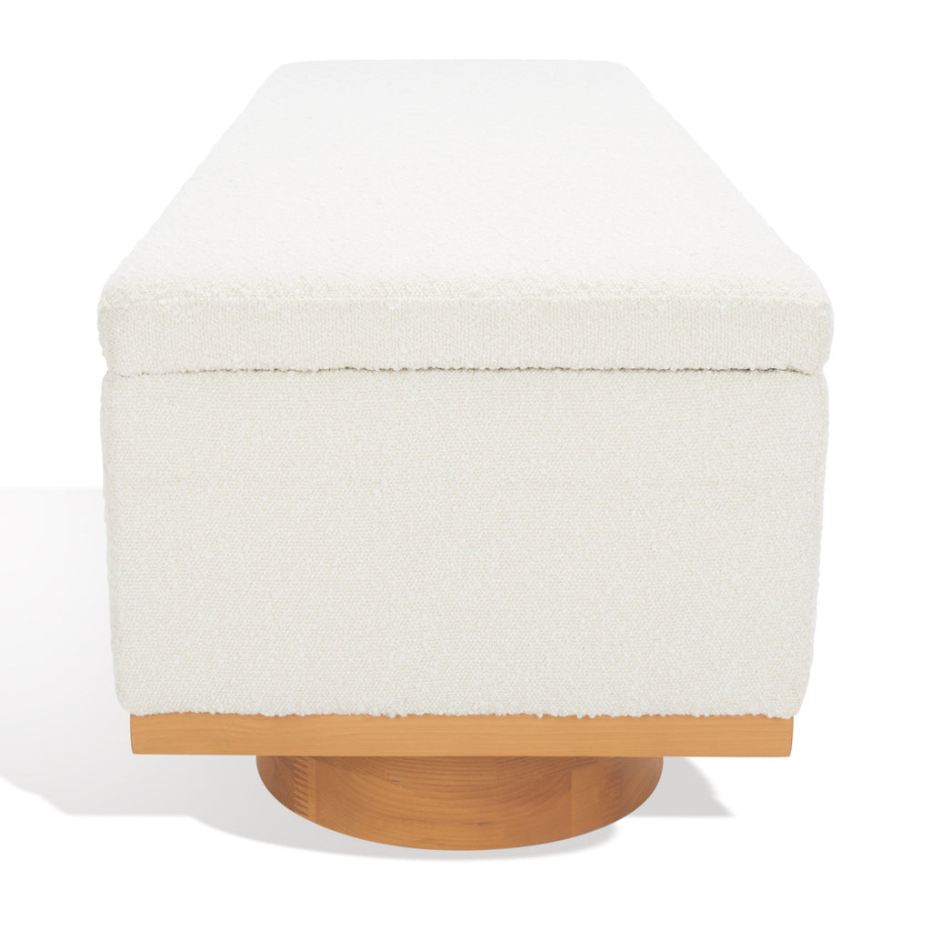 Banc de rangement SAFAVIEH Couture Sunneva Boucle - 61 po L x 20 po P x 19 po H - 61L x 20P x 19H