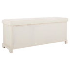 Banc de rangement SAFAVIEH Eola gris/blanc - 47 x 16,1 x 19,9 - 47 L x 16 P x 20 H