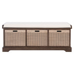 Banc de rangement à 3 tiroirs avec coussins SAFAVIEH Fiorello - 47,3 L x 15 L x 19 H - 47 L x 15 P x 19 H