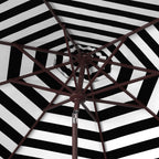 Parasol d'extérieur à manivelle rayé SAFAVIEH Hadire Inside Out de 9 pieds