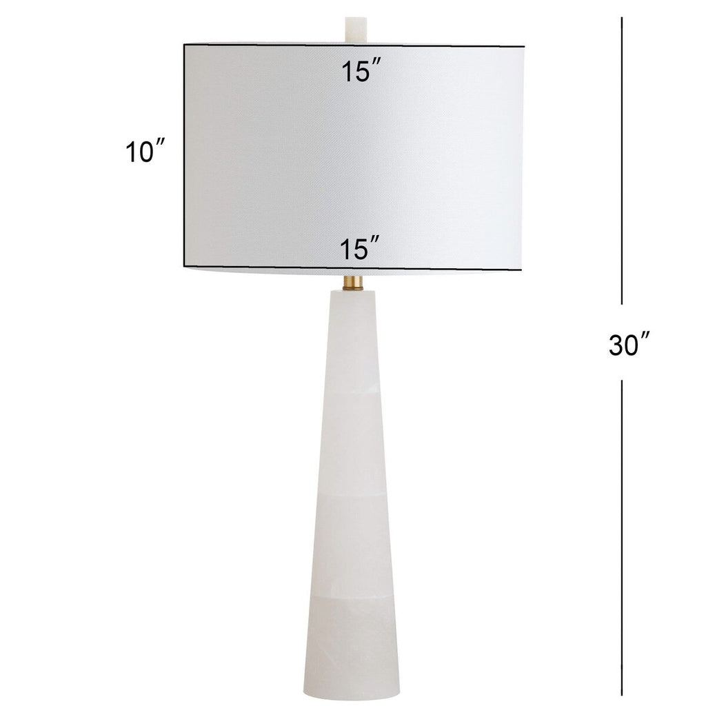 Lampe de table à DEL SAFAVIEH Lighting Giorgiana 30 pouces en albâtre - 15 x 15 x 30 - 15 L x 15 P x 30 H