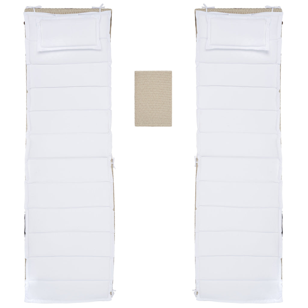 Ensemble de chaises longues d'extérieur Blaguna 3 pièces SAFAVIEH - 83 L x 20 P x 24 H