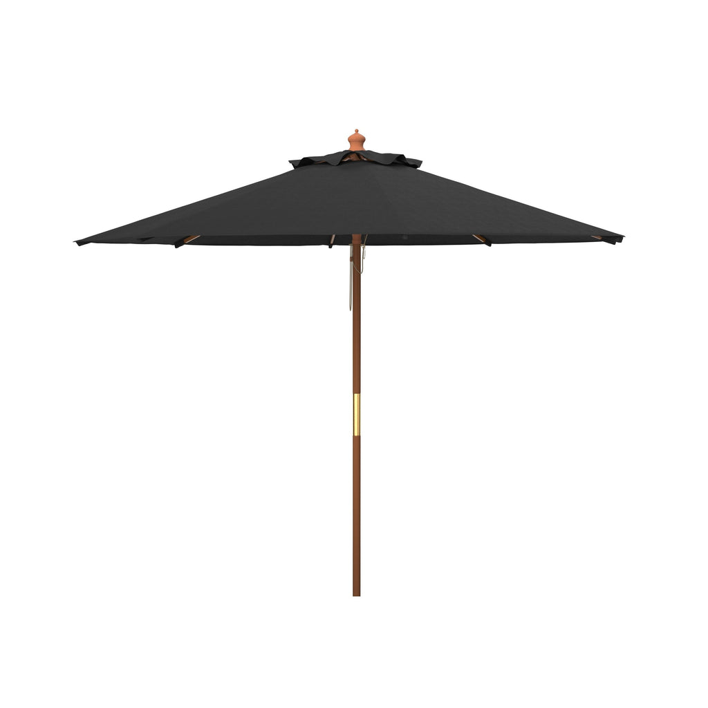 Parasol de marché à poulie en bois SAFAVIEH Outdoor Glauca de 11 pieds