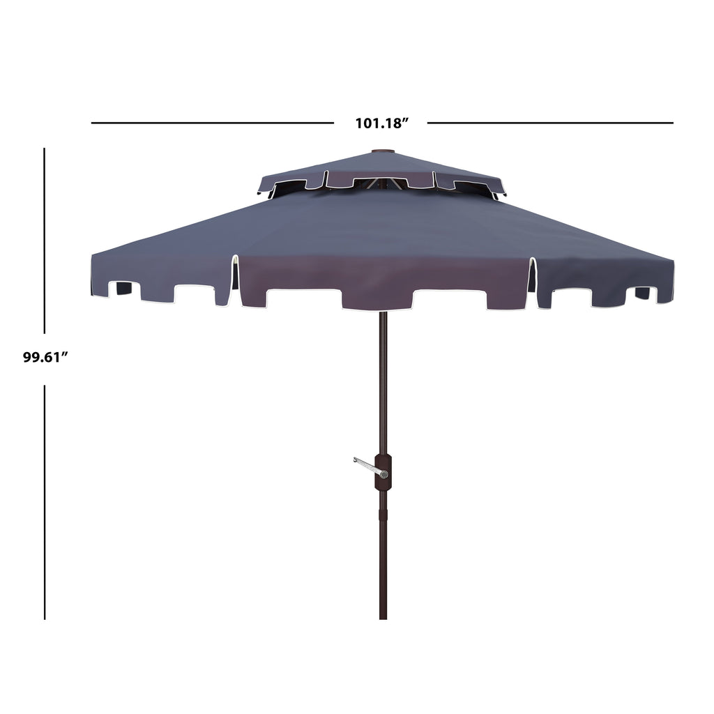 Parasol de marché double SAFAVIEH Outdoor Livia 9 pieds, base non incluse