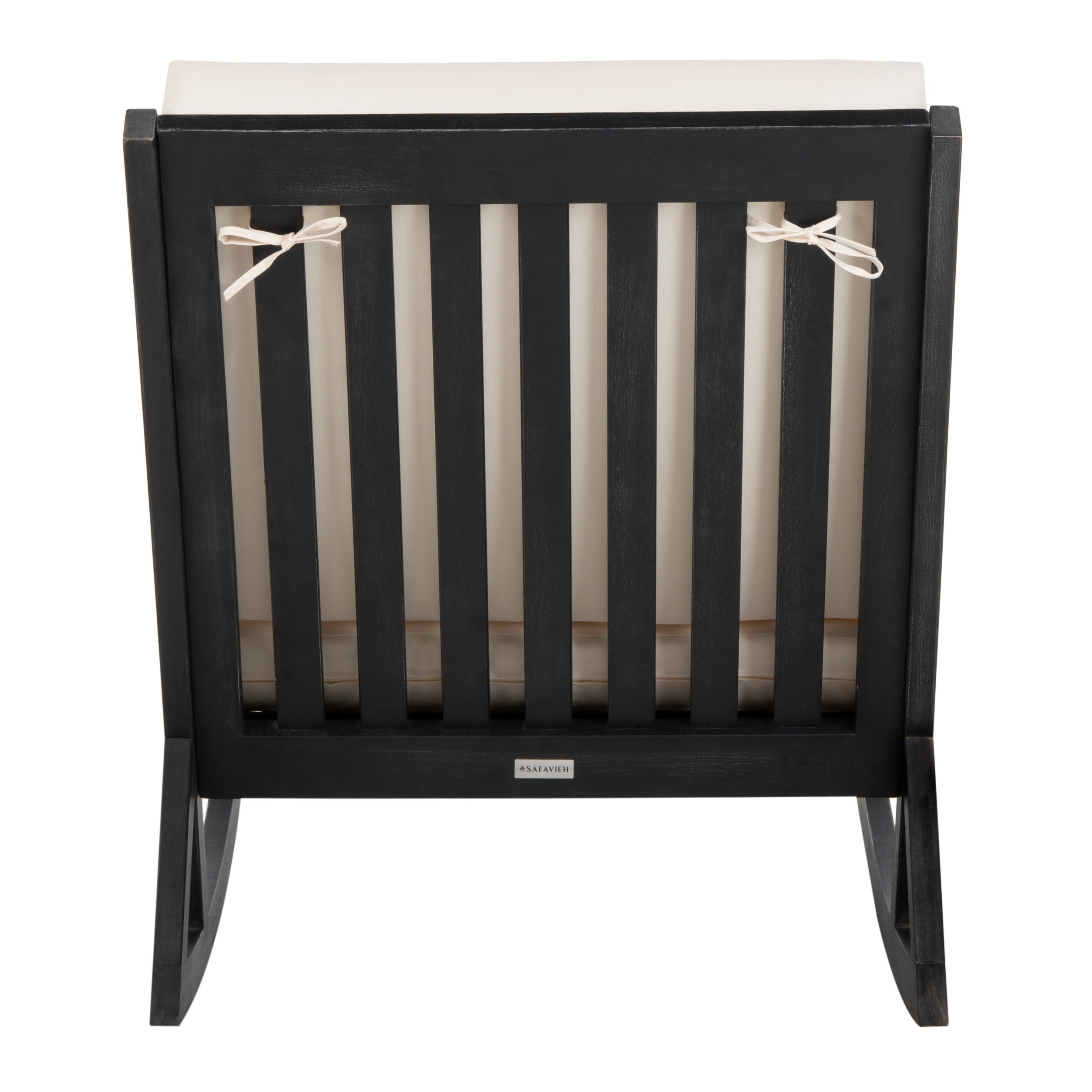 Chaise à bascule d'extérieur Makaila de SAFAVIEH avec coussin - 26 L x 31 P x 38 H