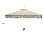 Parasol carré d'extérieur SAFAVIEH Naima Valance de 7,5 pieds