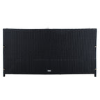 Lit de repos d'extérieur SAFAVIEH Taniyah en osier avec oreiller et coussins - 53 L x 28 P x 62 H