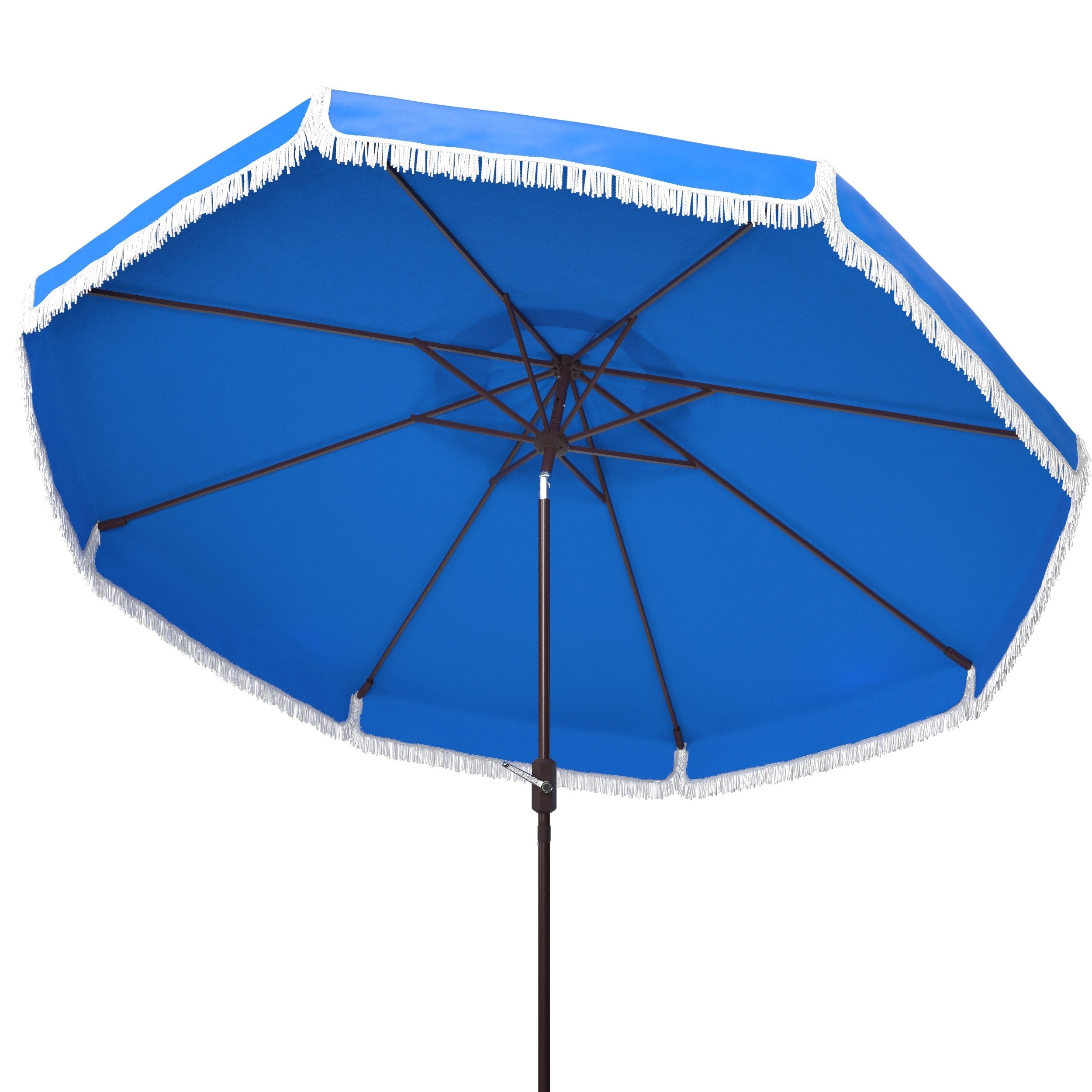 Parasol d'extérieur à manivelle SAFAVIEH Ronette Fringe de 9 pieds
