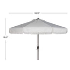 Parasol d'extérieur à manivelle SAFAVIEH Ronette Fringe de 9 pieds