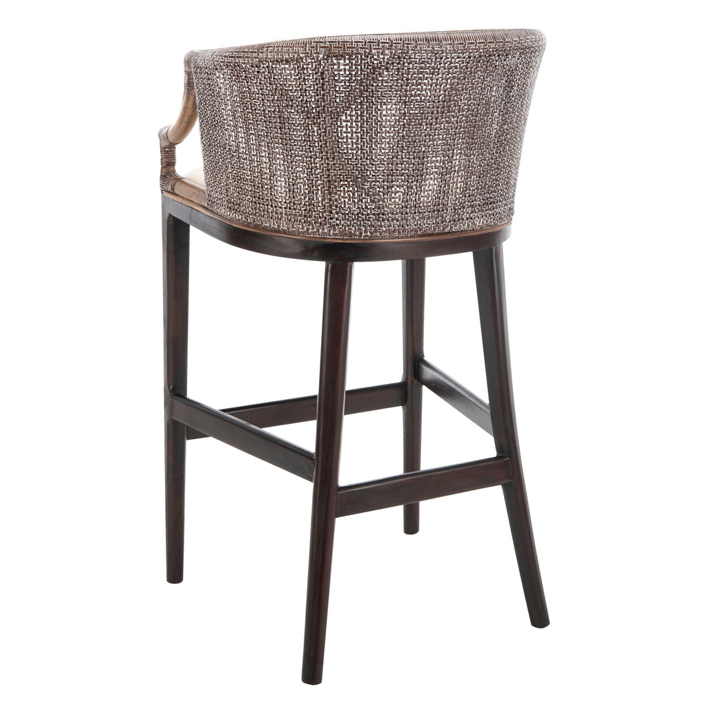 Tabouret de bar en rotin SAFAVIEH Virona de 76 cm (22,3 po l x 20,5 po l x 39 po H)