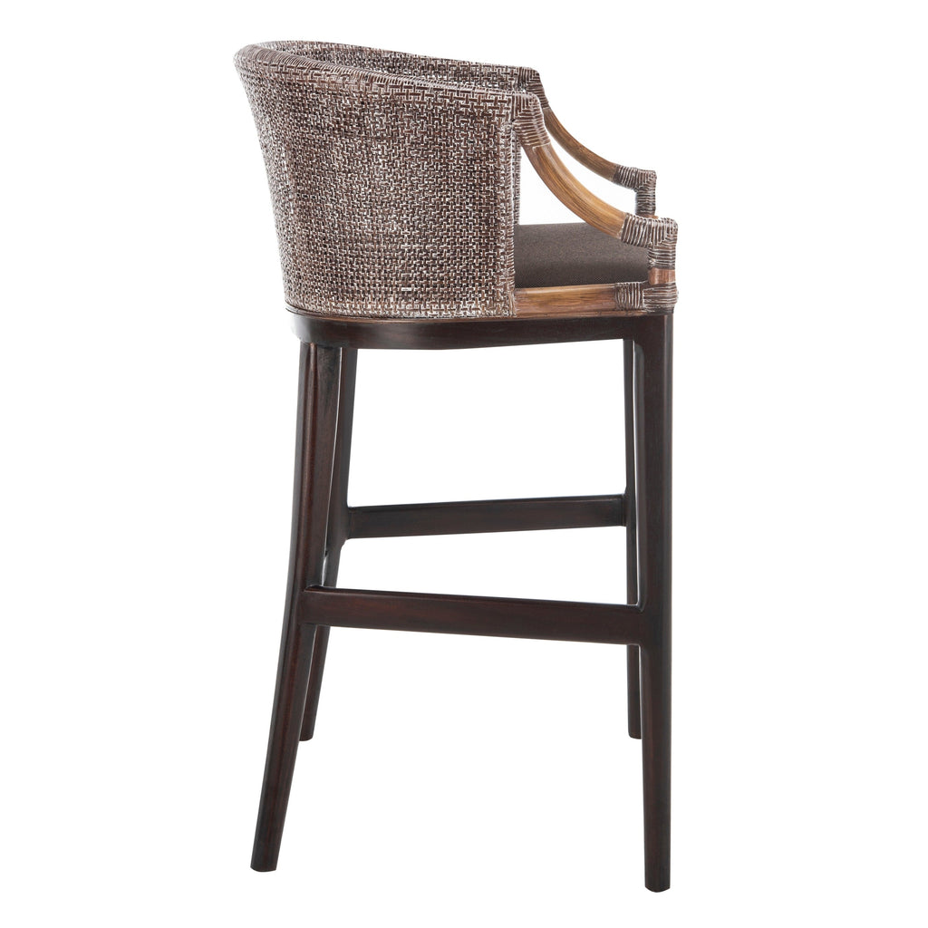 Tabouret de bar en rotin SAFAVIEH Virona de 76 cm (22,3 po l x 20,5 po l x 39 po H)