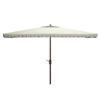 Parasol d'extérieur rectangulaire SAFAVIEH Zariah 6'x10' avec cantonnière
