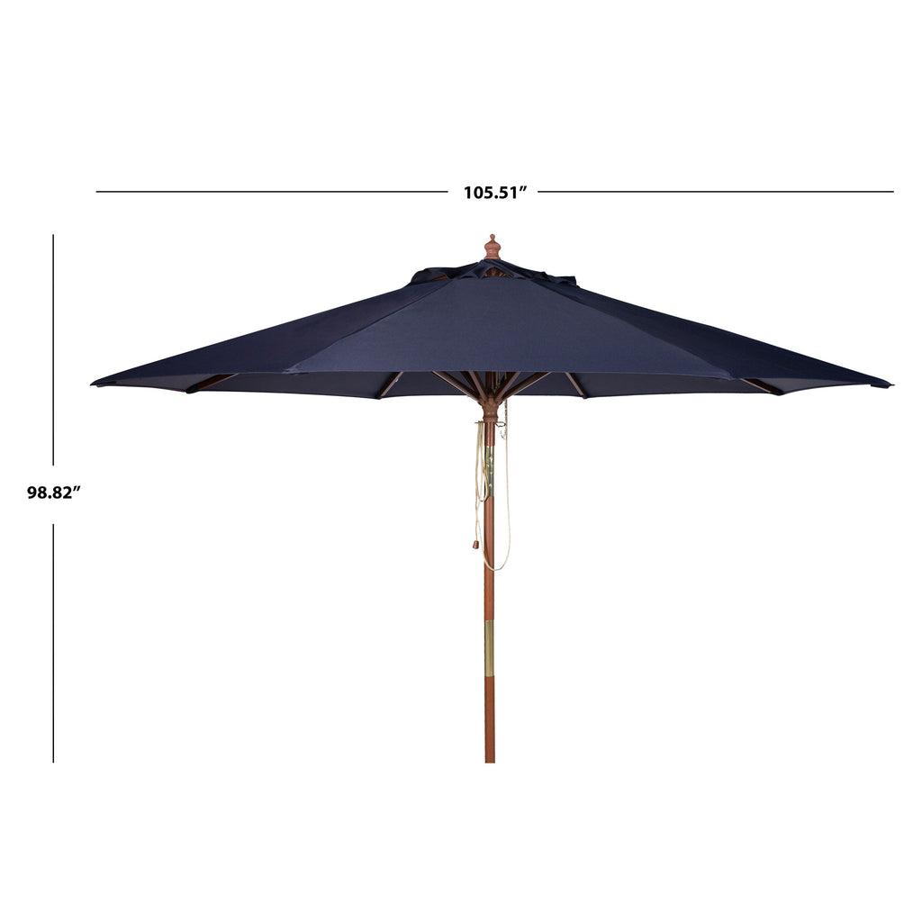 Parasol d'extérieur en bois SAFAVIEH Zlatana de 2,7 m