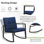 Ensemble bistrot à bascule d'extérieur en métal noir SUNCROWN 3 pièces