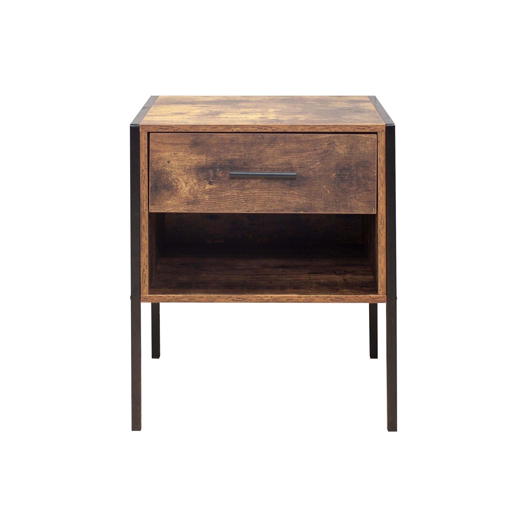 Table de chevet de style industriel (ensemble de 2)