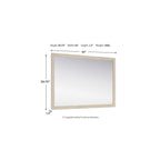 Miroir de chambre beige Cadmori Signature Design by Ashley - Marron - 38,86 L x 1,3 P x 27,68 H