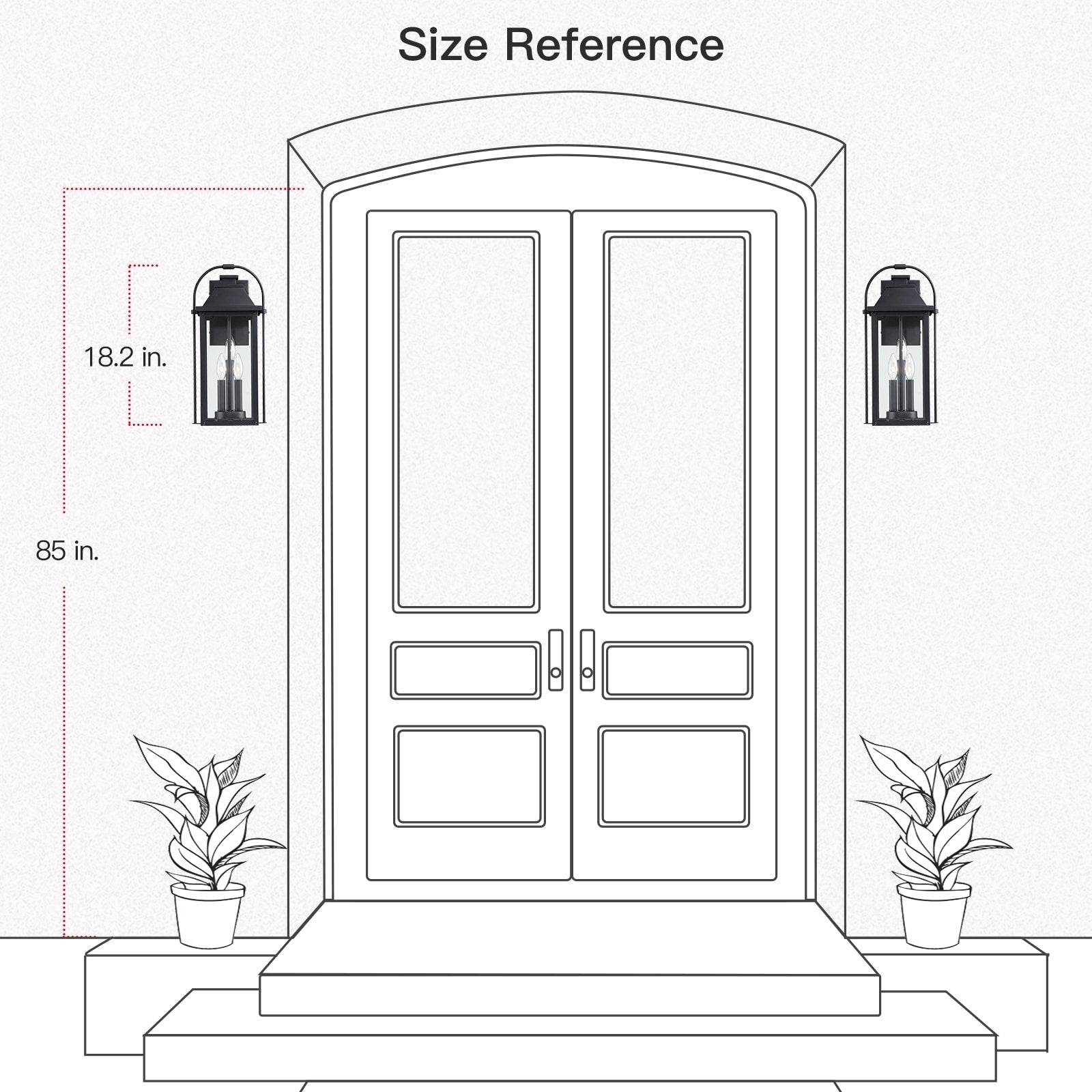 Applique murale d'extérieur Brits Black