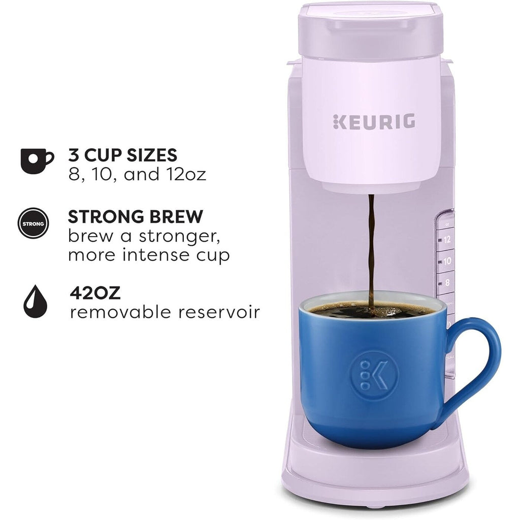 Cafetière K-Cup à dose unique, 3 tailles d'infusion, infusion forte, réservoir de 1,27 l, lavande