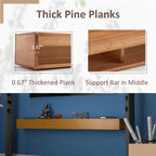 Étagère flottante murale pour manteau de cheminée en pin massif