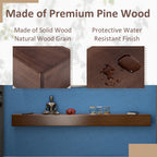 Étagère flottante murale pour manteau de cheminée en pin massif