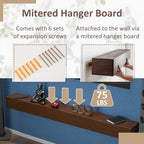 Étagère flottante murale pour manteau de cheminée en pin massif