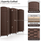 Séparateur de pièce Sorbus à 6 panneaux, cloison de séparation extra large et pliable, tissé à la main, à double charnière, en maille - 1,8 m