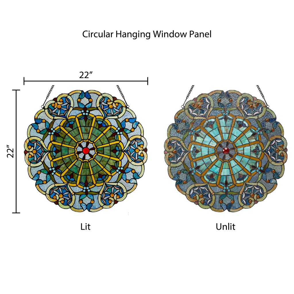Panneau de vitrail victorien 22 H par River of Goods