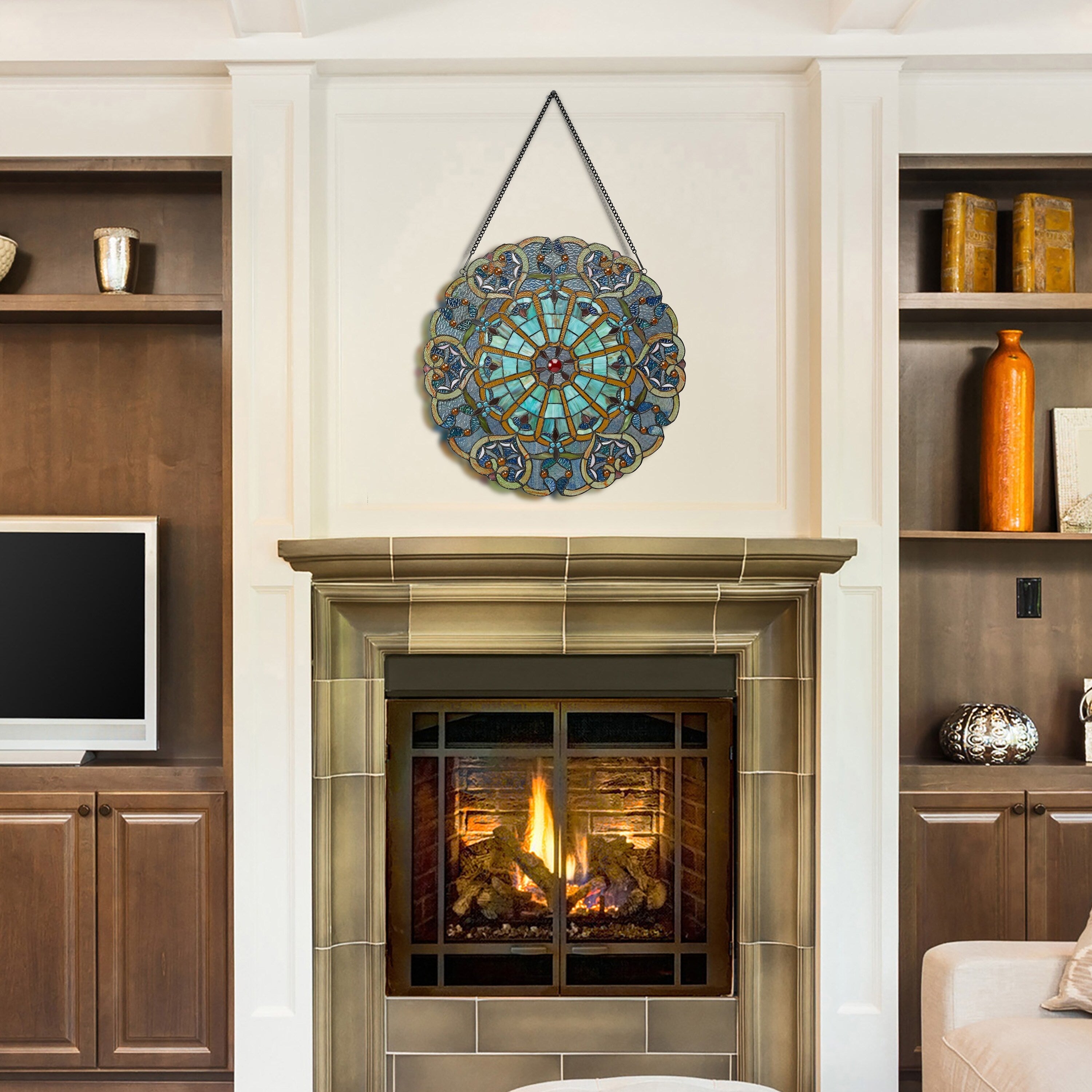 Panneau de vitrail victorien 22 H par River of Goods