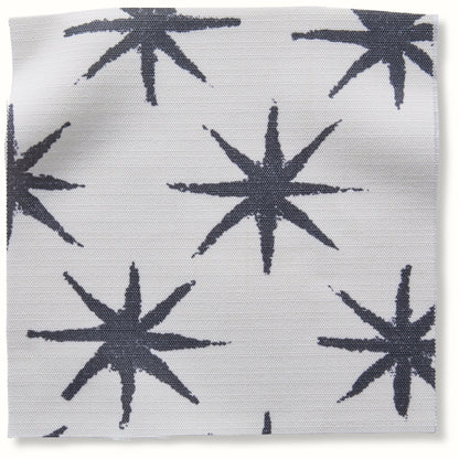 Pouf intérieur/extérieur en tissu Starstruck Charcoal de Peter Dunham Textiles