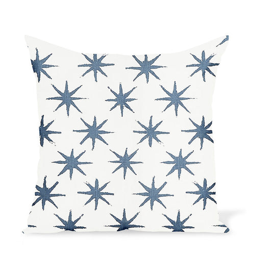 Coussin Starstruck en indigo de Peter Dunham Textiles