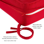 Ensemble de coussins d'extérieur à siège profond Sunbrella de qualité supérieure, 2 pièces